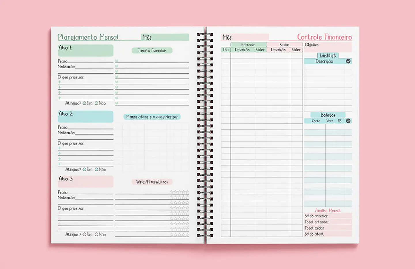 Arquivo Encadernação  Planner Permanete - THA MONI 6