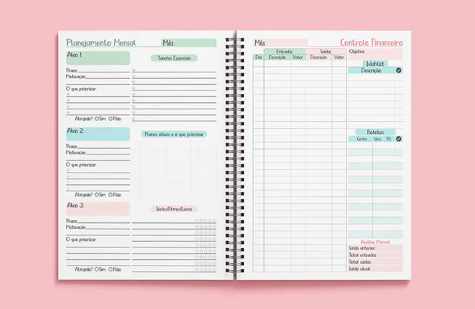 Arquivo Encadernação  Planner Permanete - THA MONI 6