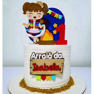 Arquivo Topo de Bolo Festa Junina Menina - EM CAMADAS