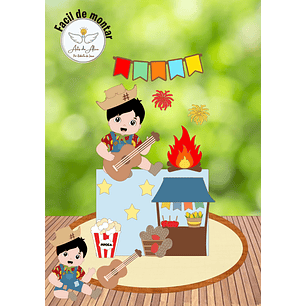 Arquivo Topo de Bolo Festa Junina Bebê Menino - EM CAMADAS