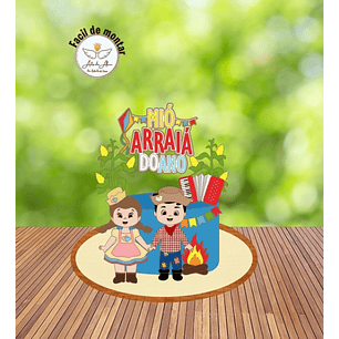 Arquivo Topo de Bolo Festa Junina Casal Caipira - EM CAMADAS