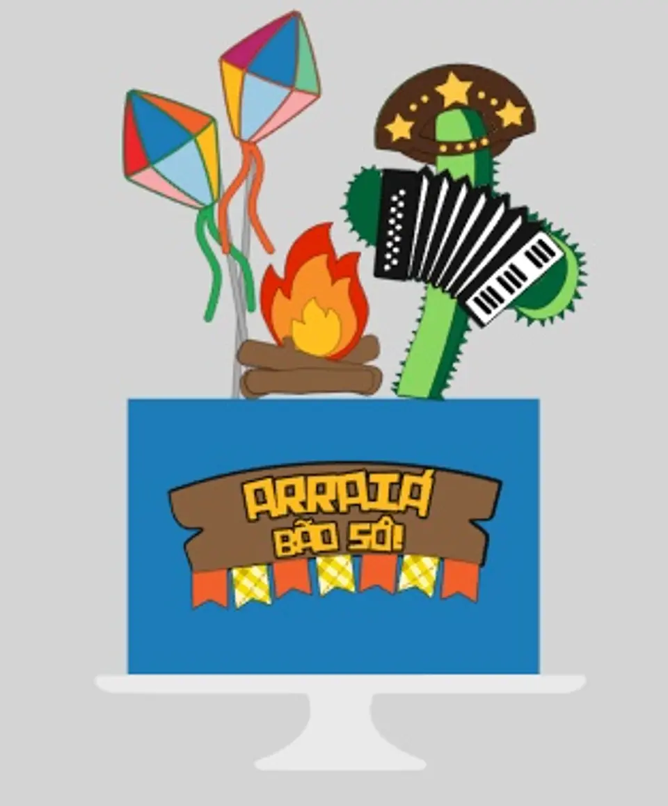 Arquivo Topo de Bolo Festa Junina Cacto com Sanfona - EM CAMADAS 1