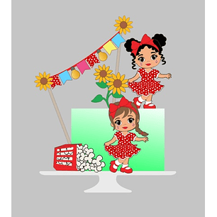 Arquivo Topo de Bolo Festa Junina Meninas - EM CAMADAS