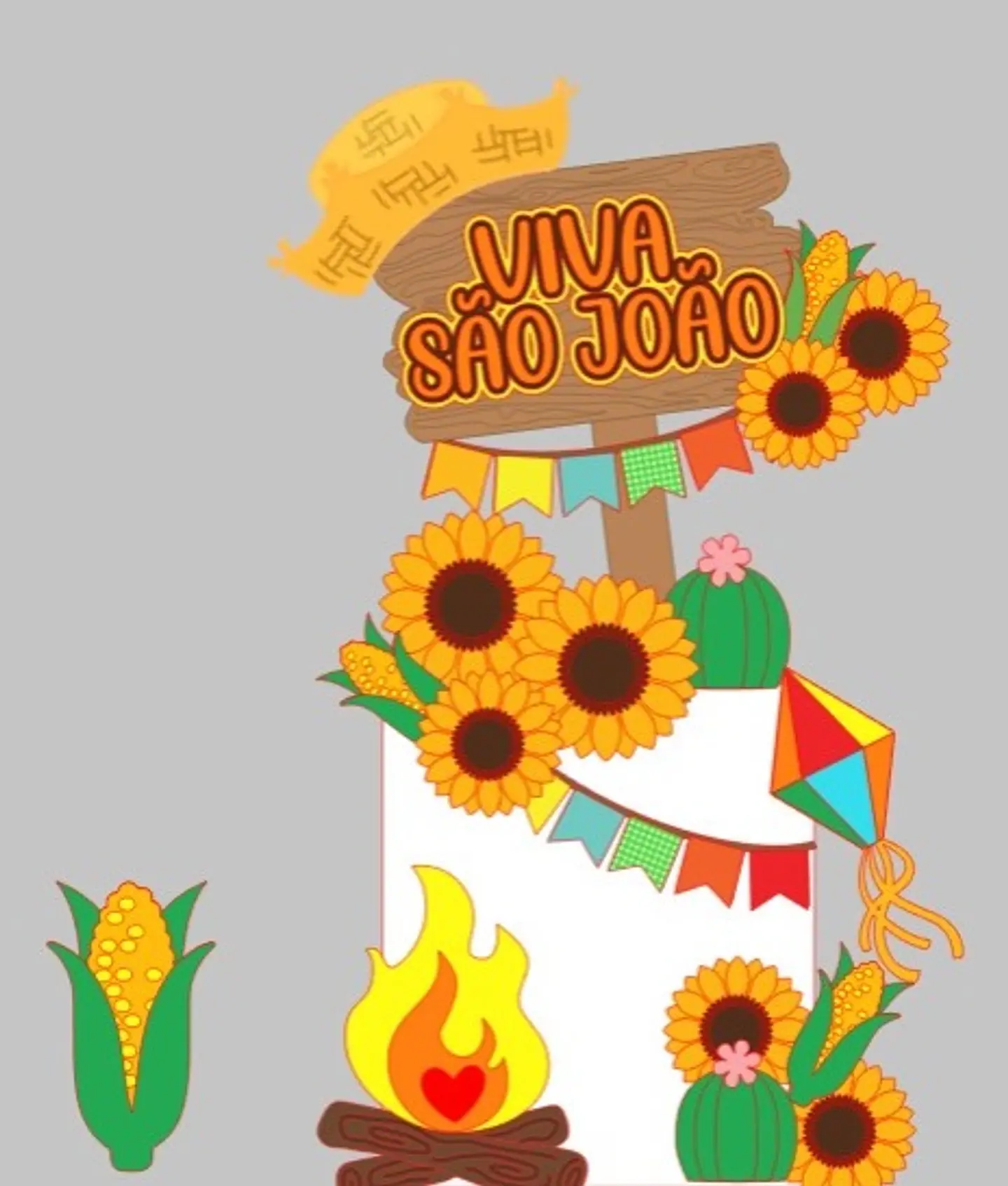 Arquivo Topo de Bolo Festa Junina Girrasol 1