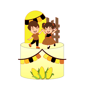 Arquivo Topos de Bolo Festa Junina Casal Caipira Painel - EM CAMADAS