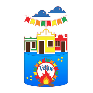 Arquivo Topos de Bolo Festa Junina Cidade - EM CAMADAS