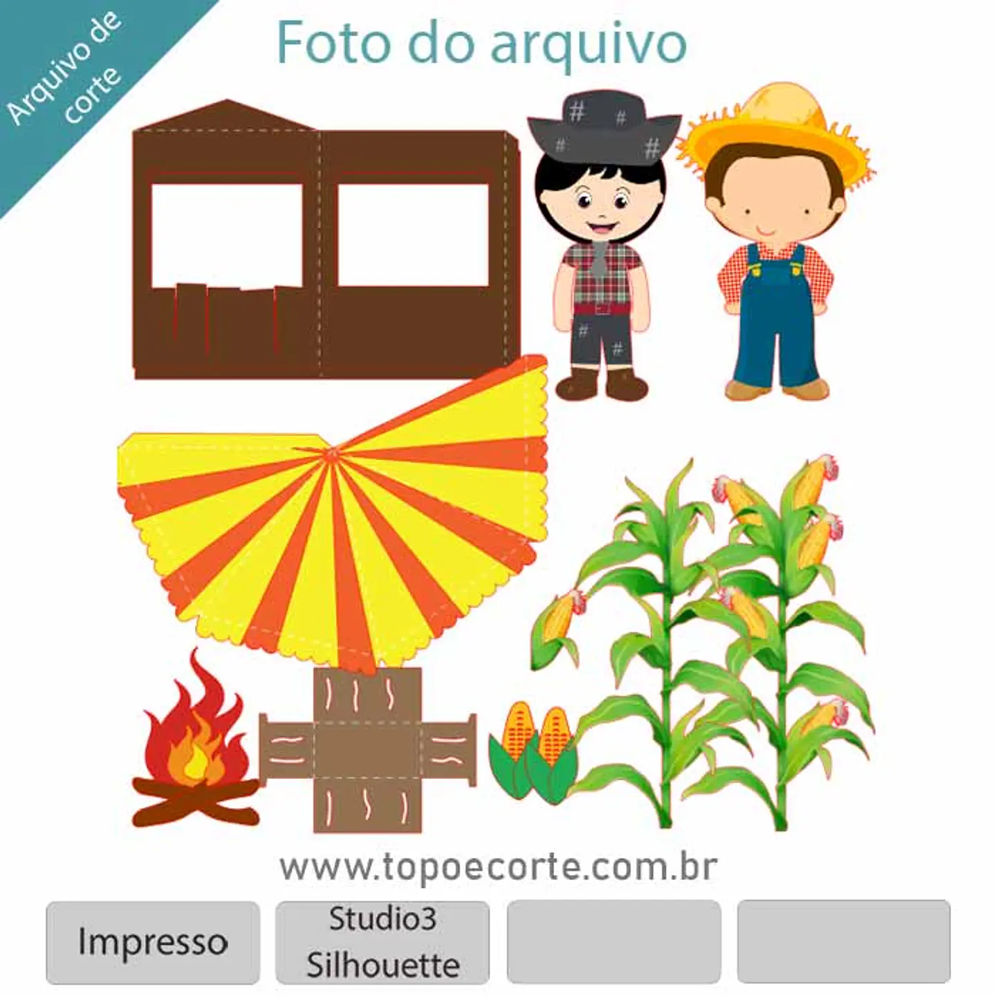 Arquivo Topos de Bolo Festa Junina barraquinha e Milhos 1