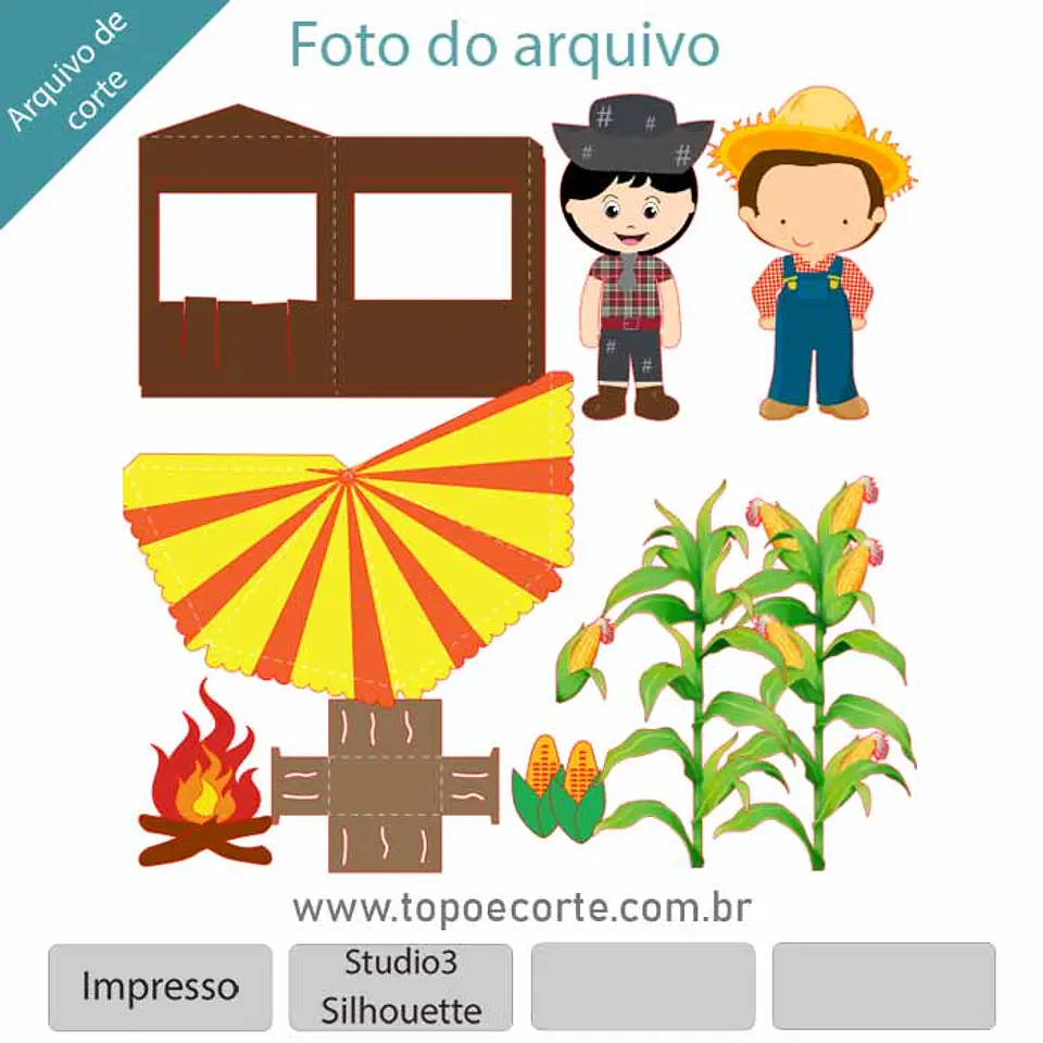 Arquivo Topos de Bolo Festa Junina barraquinha e Milhos 1