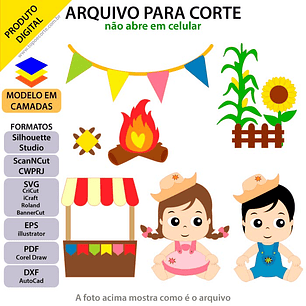 Arquivo Topos de Bolo Festa Junina Bebês - EM CAMADAS