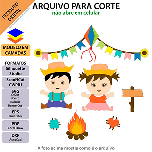 Arquivo Topos de Bolo Festa Junina Bebês - EM CAMADAS