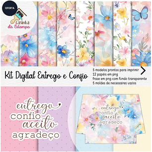 Arquivo Sublimação Bolsas Entrego e Confio Floral - CASINHA DA ESTAMPA