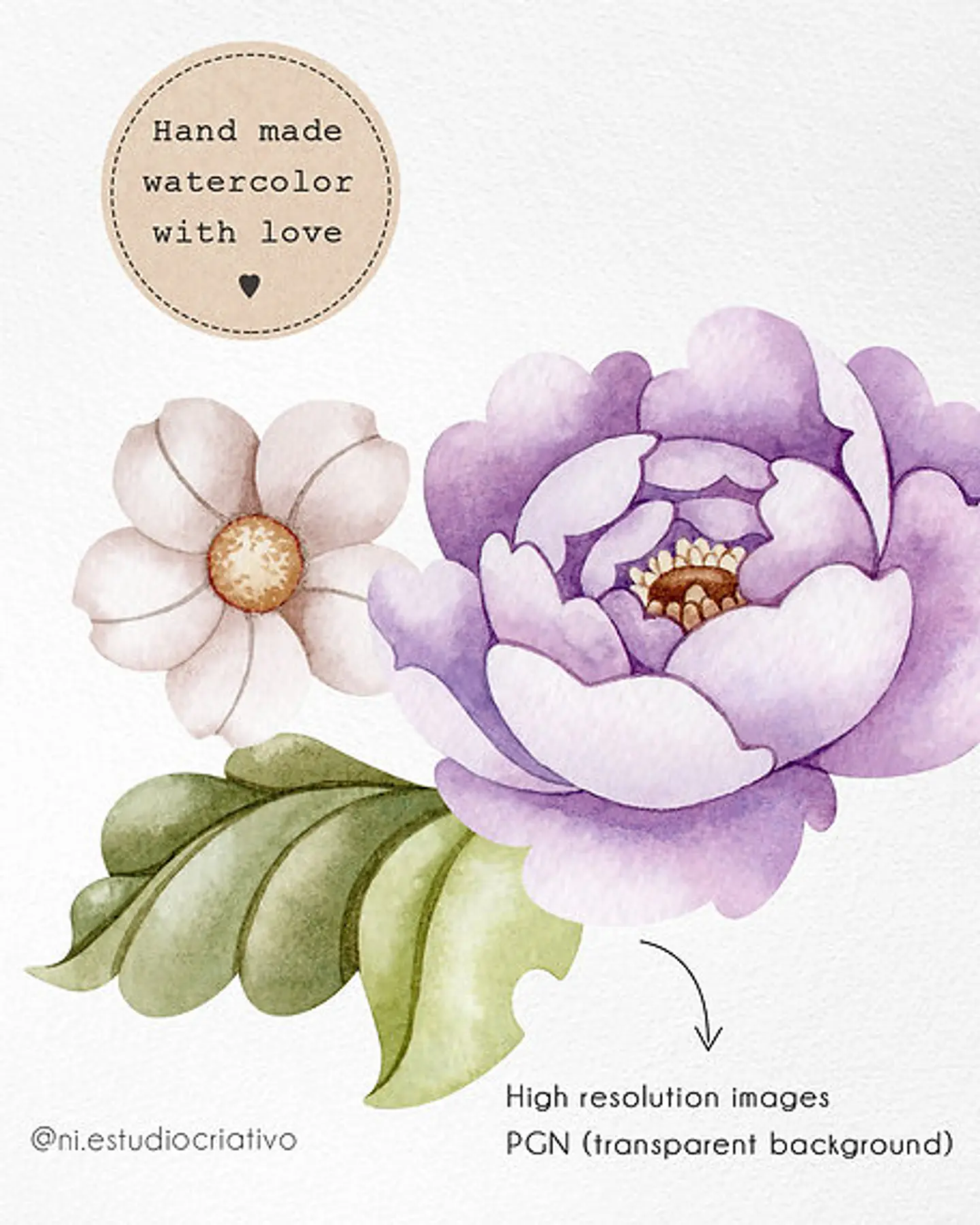 Kit Digital Flores e Folhas - NI ESTUDIO 2