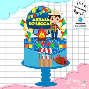 Arquivo Topo de Bolo Festa Junina Menino - EM CAMADAS