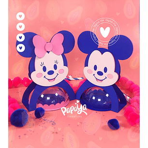 Arquivo de Corte Porta Bola Acrilica Minnie e Mickey Vintage - PAPAYA