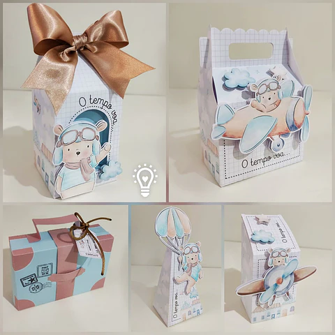 Arquivo de Corte O Tempo Voa Ursinho Aviador - Criar Bv