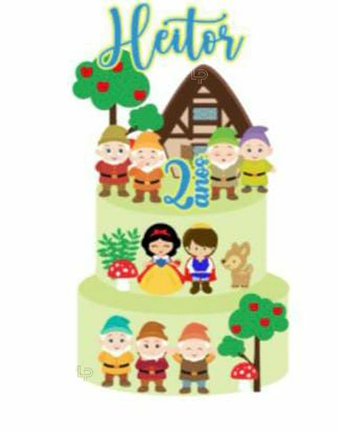 Arquivo de Corte Topo Branca de Neve e os 7 Anões