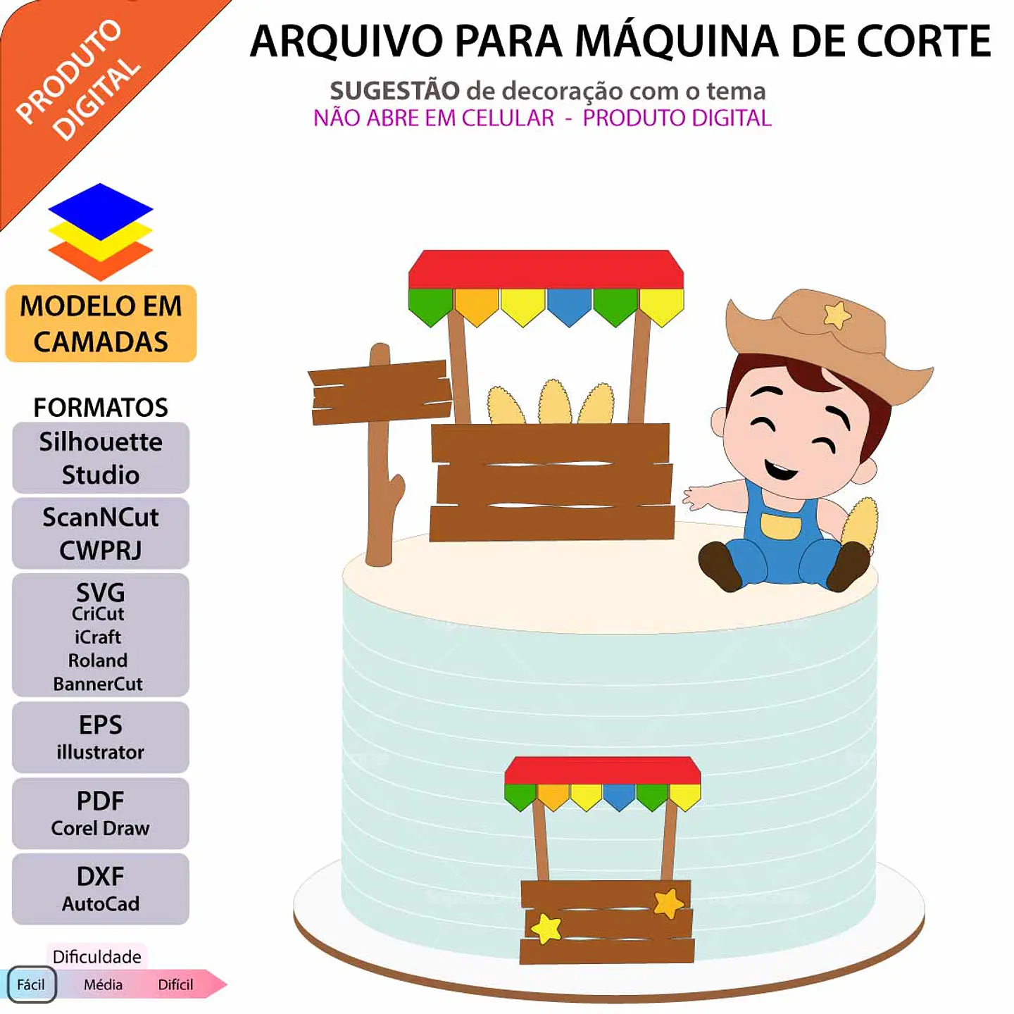 Arquivo Topo de Bolo Festa Junina - EM CAMADAS 1