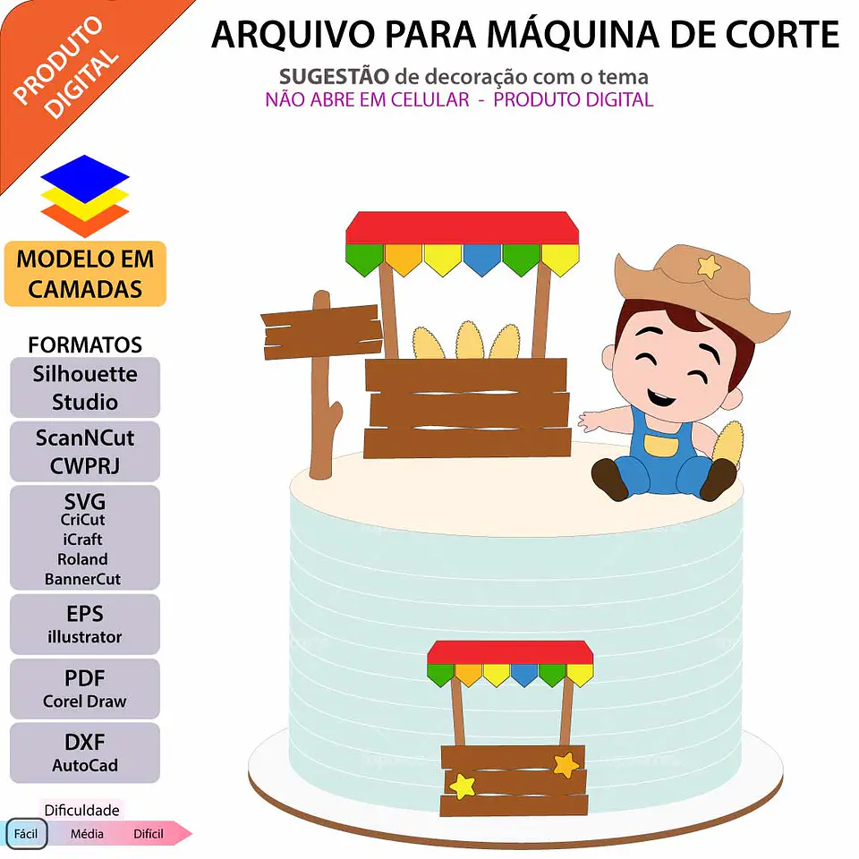Arquivo Topo de Bolo Festa Junina - EM CAMADAS 1