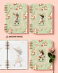 Arquivo Kit 6 Capas e 6 Miolos Decorados Coleção Doce Menina - BICHO PAPEL - Thumbnail 1