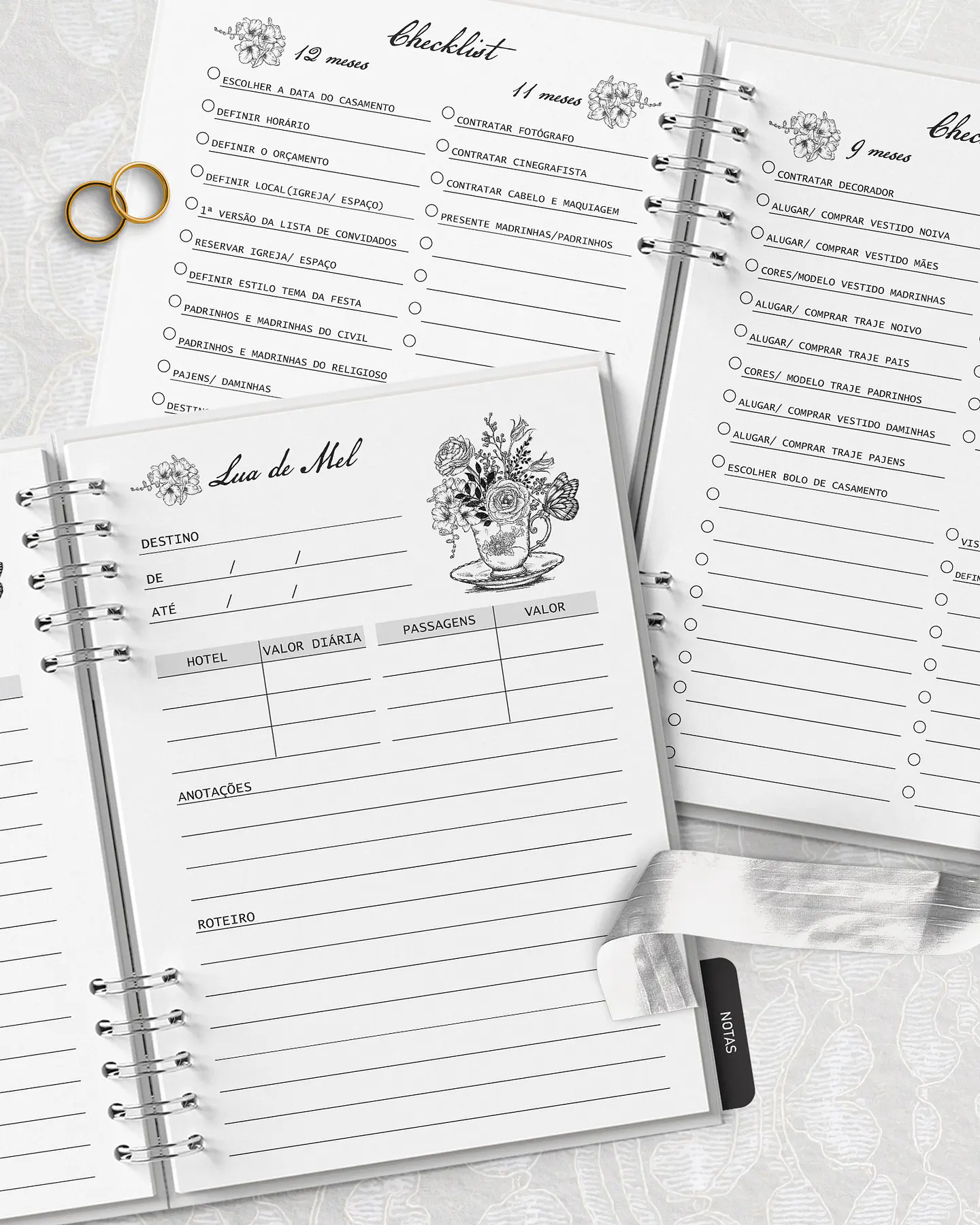 Arquivo Planner da Noiva A5 - BICHO PAPEL 8