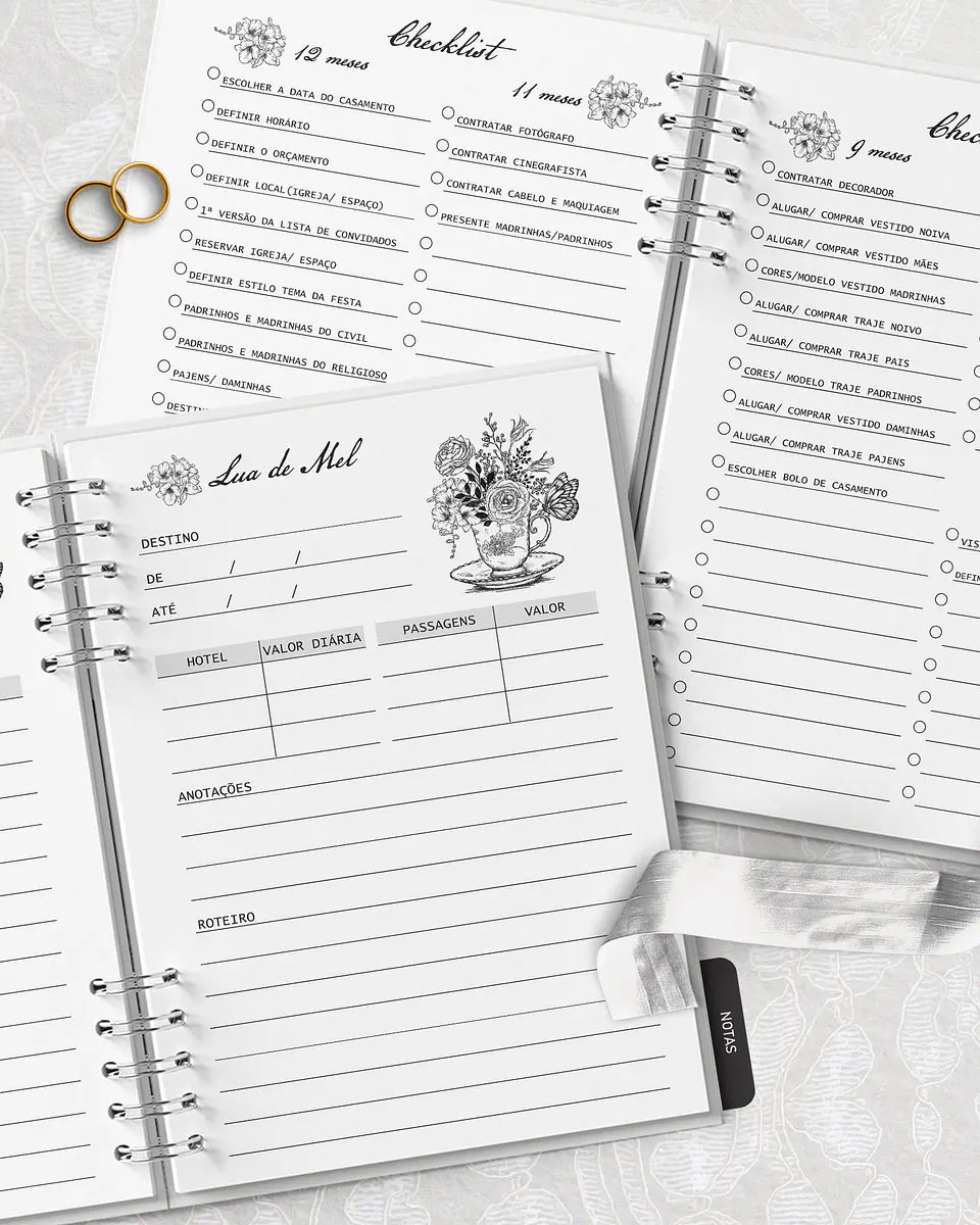 Arquivo Planner da Noiva A5 - BICHO PAPEL 8