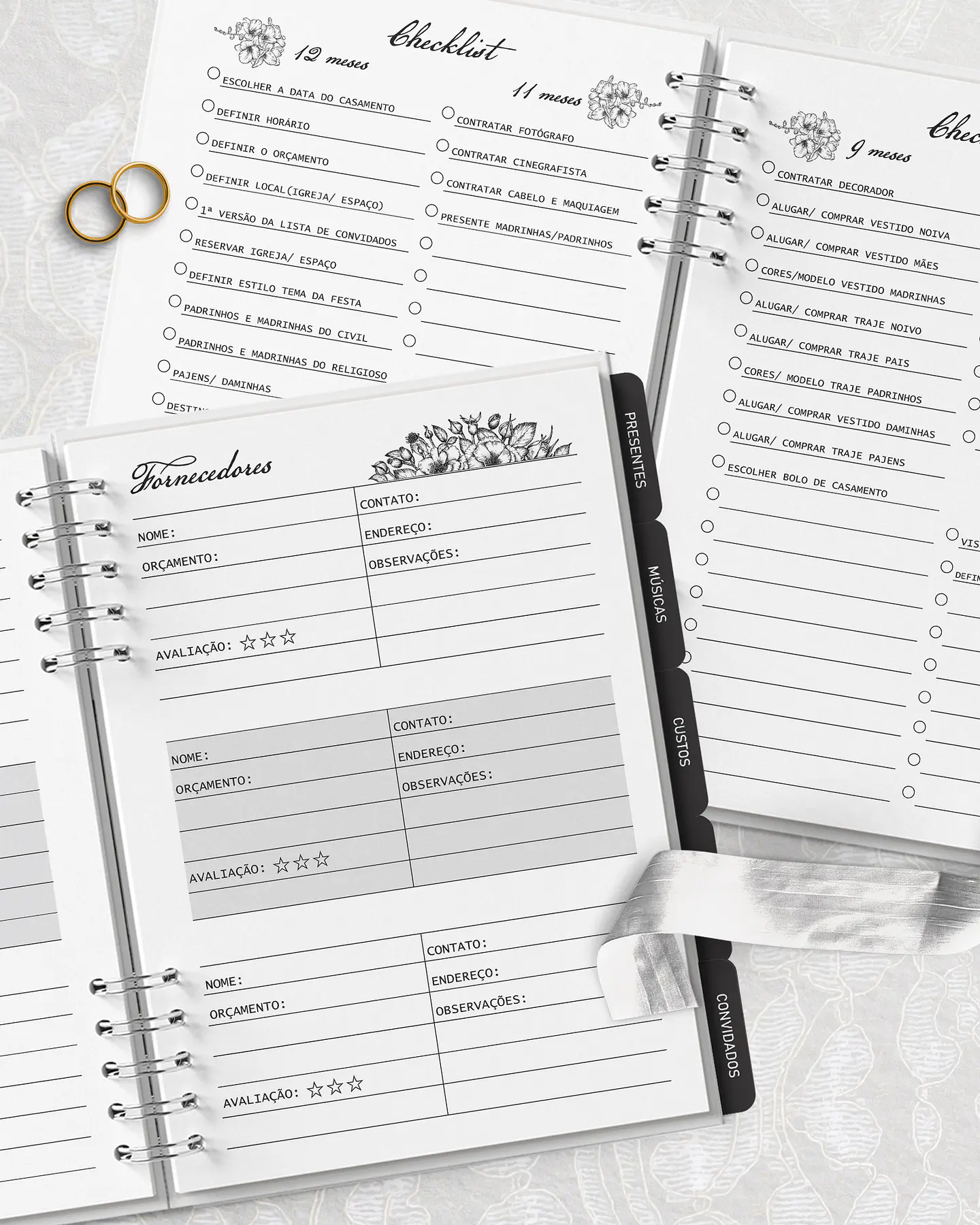 Arquivo Planner da Noiva A5 - BICHO PAPEL 9