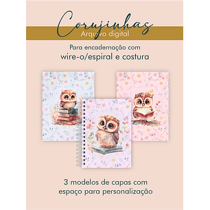 Arquivo Capas para Encadernação Corujinhas - Perfeito Miolo