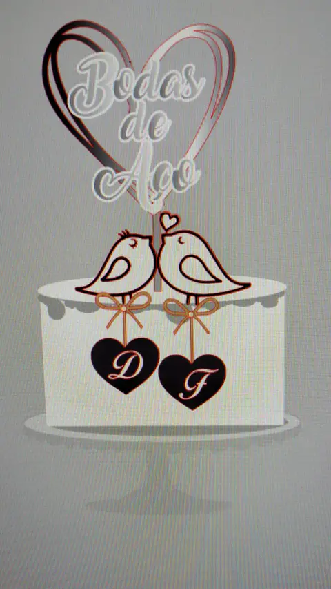 Arquivo de Corte Topo Casamento Bodas de Aço