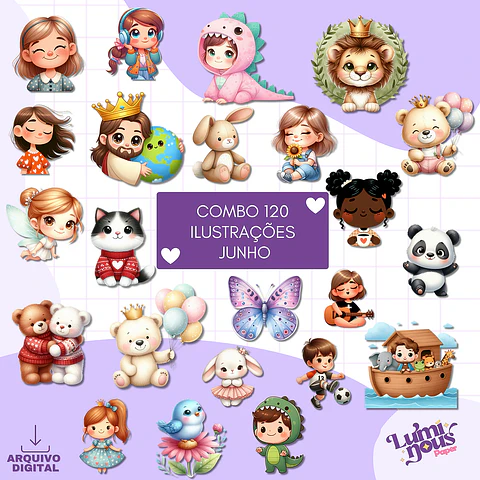 Arquivo Kit Digital Ilustrações Diversas - LUMINOUS