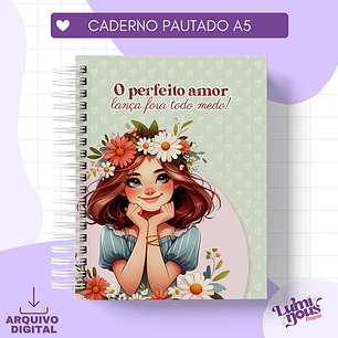Arquivo Caderno Pautado A5 O Perfeito amor - LUMINOUS