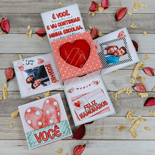 Arquivo de Corte Caixa Explosão Coração Lapidado dia dos Namorados