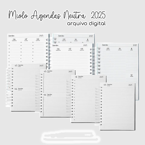 Arquivo Combo Miolos para Agendas Neutras 2025 - GE PAPER