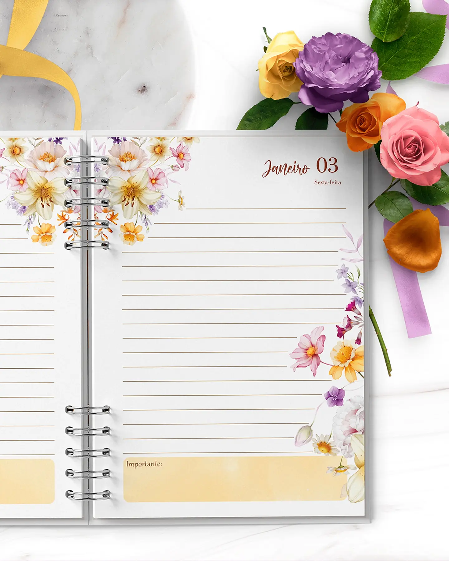 Arquivo Combo 6 Agendas 2025 e Permanente Floral Encanto - BICHO PAPEL 12
