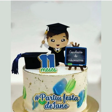 Arquivo Topo de Bolo Formatura Conclusão de Mesversário - EM CAMADAS