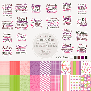 Kit Digital Inspirações Colorido - TELMA CONTEL
