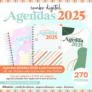 Arquivo Combo Agendas 2025 - LETTERINHAS