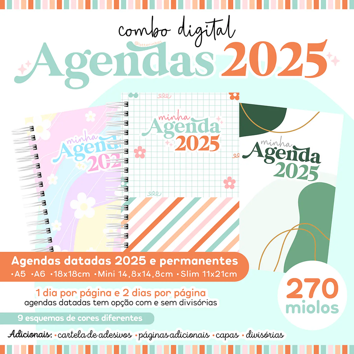 Arquivo Combo Agendas 2025 - LETTERINHAS 1