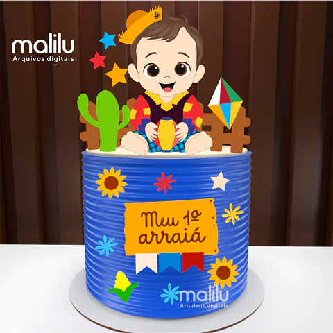 Arquivo Topo de Bolo Arraiá Baby - MALILU