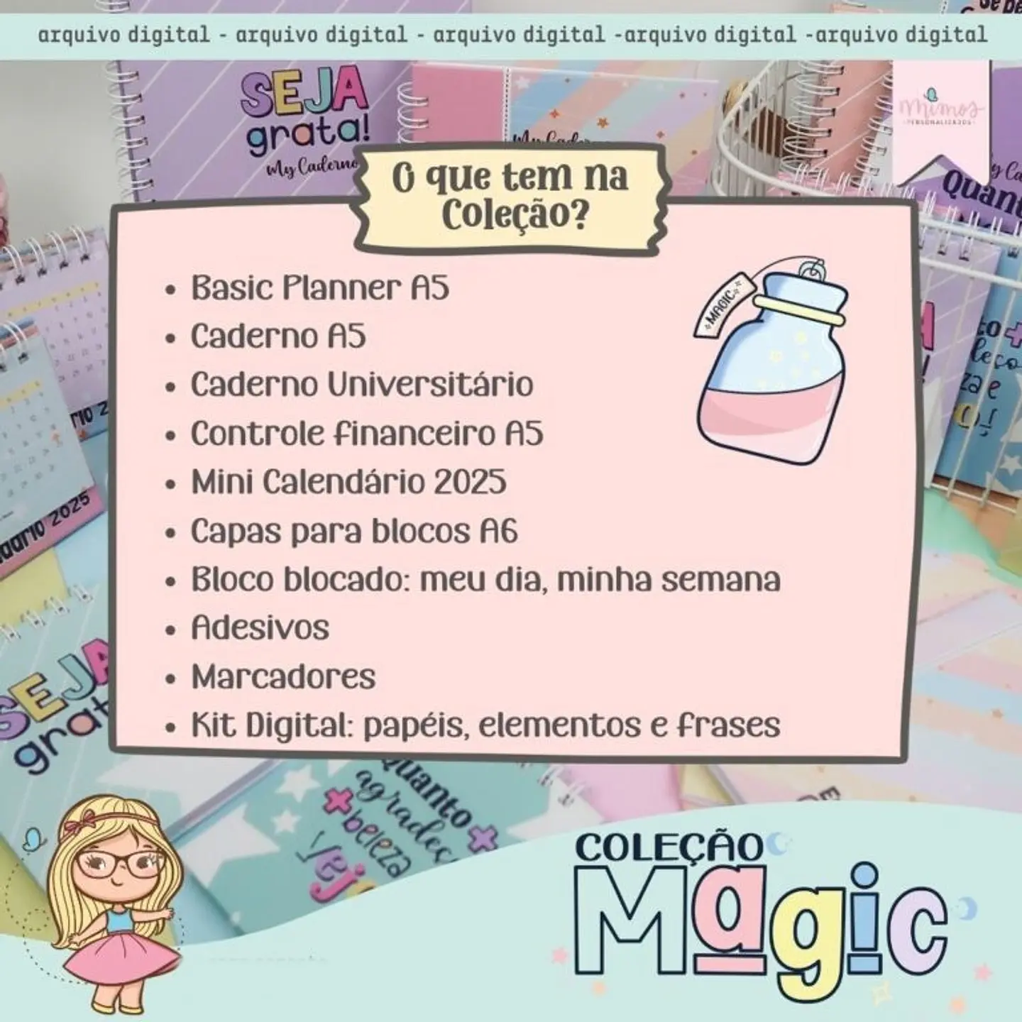Arquivo Encadernação Coleção Magic - MIMOS PERSONALIZADOS 2