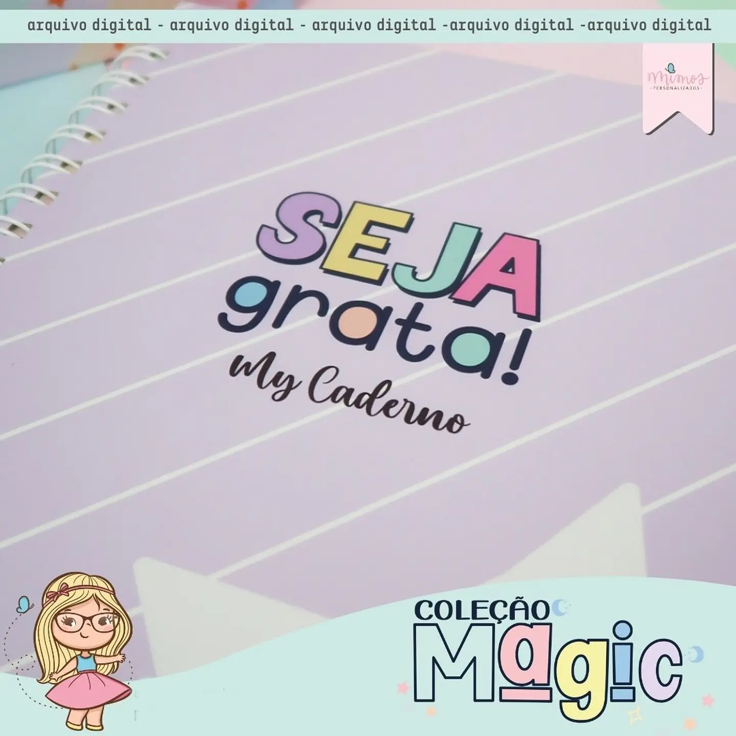 Arquivo Encadernação Coleção Magic - MIMOS PERSONALIZADOS 3