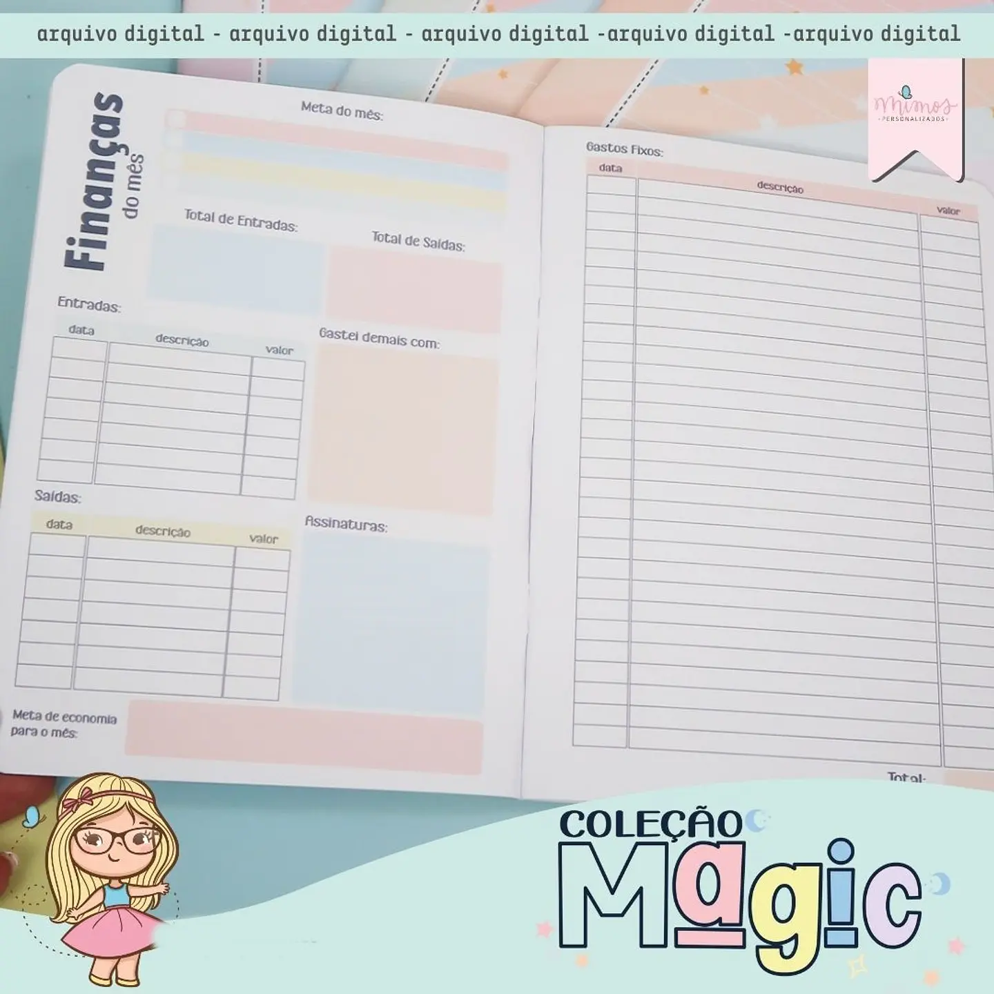 Arquivo Encadernação Coleção Magic - MIMOS PERSONALIZADOS 4