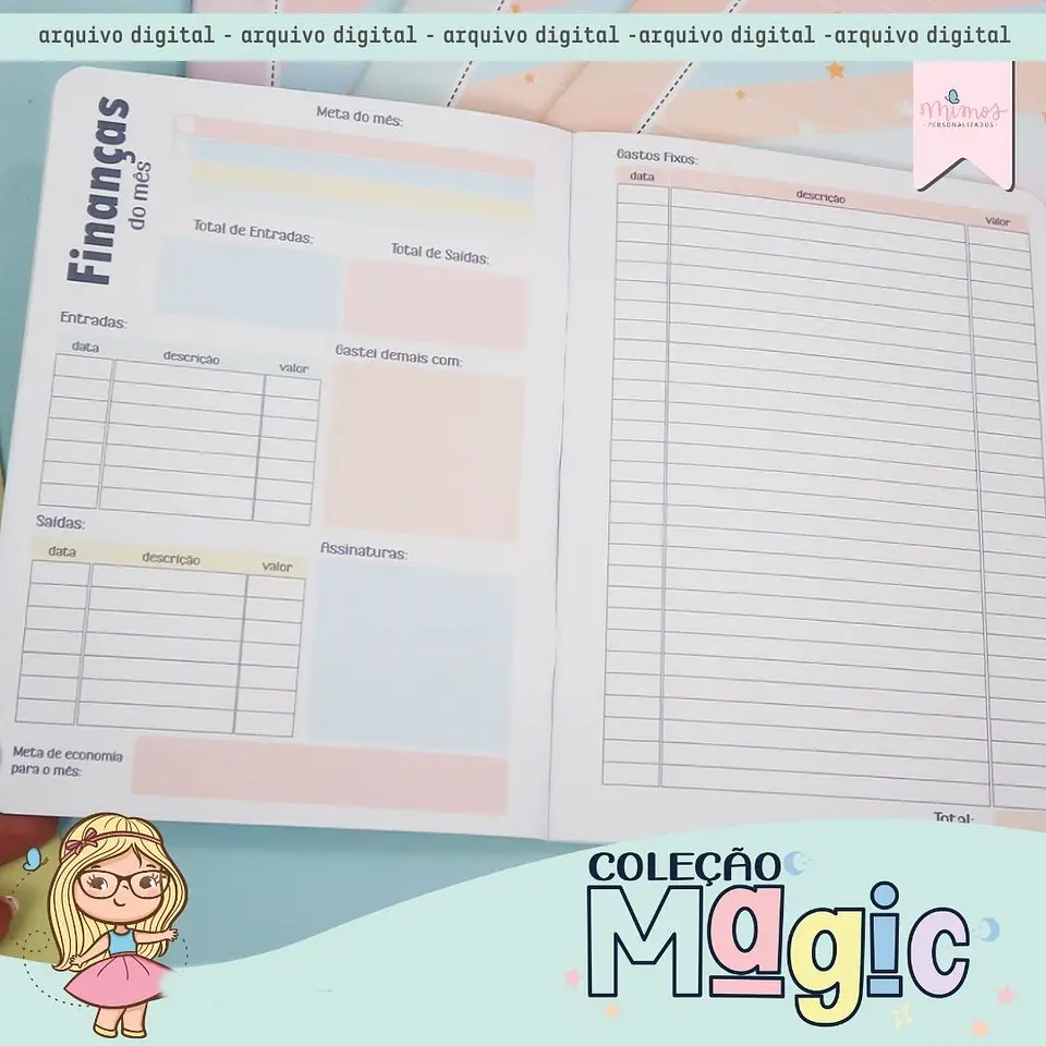 Arquivo Encadernação Coleção Magic - MIMOS PERSONALIZADOS 4