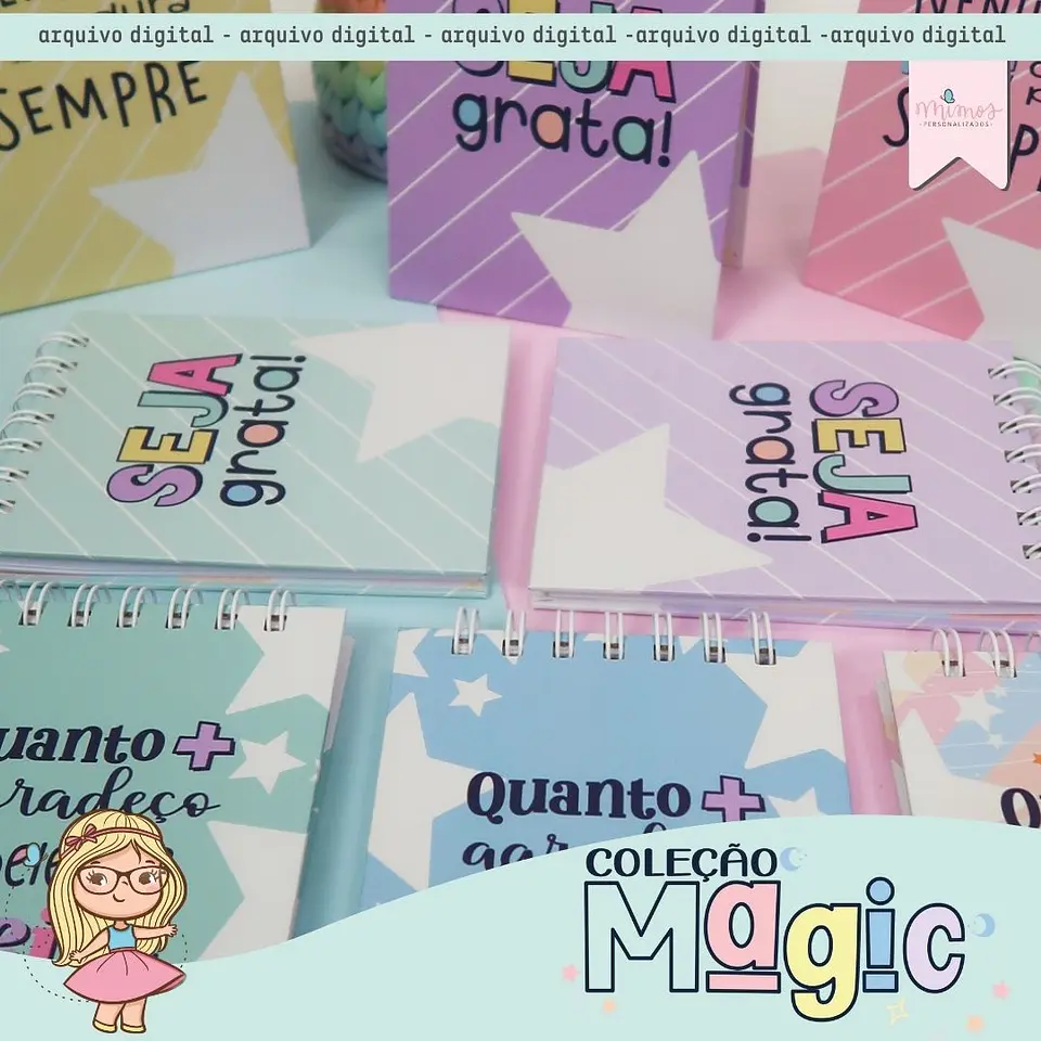 Arquivo Encadernação Coleção Magic - MIMOS PERSONALIZADOS 7