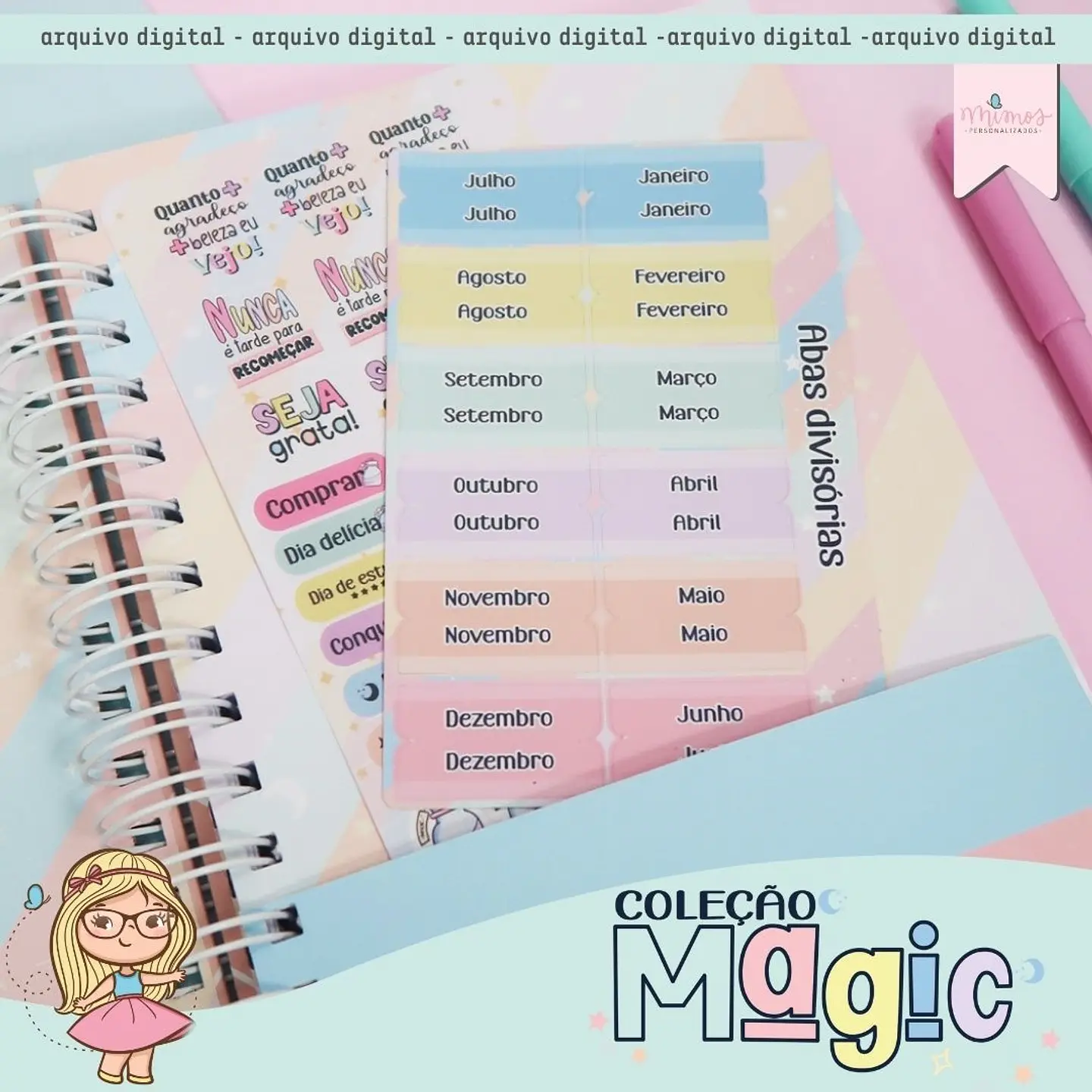 Arquivo Encadernação Coleção Magic - MIMOS PERSONALIZADOS 12