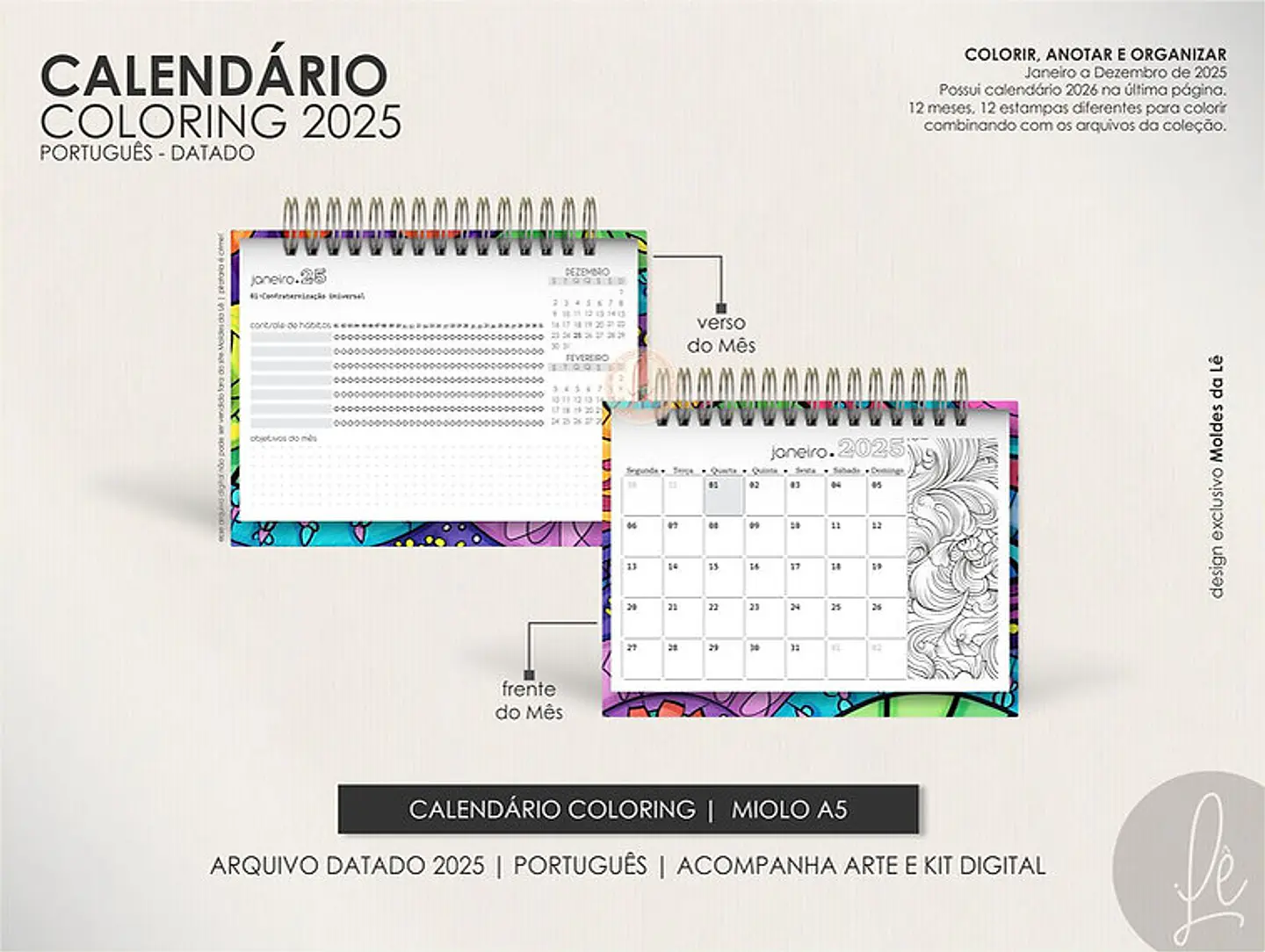Arquivo Coleção Coloring em Português 2025 - MOLDES DA LÊ 2