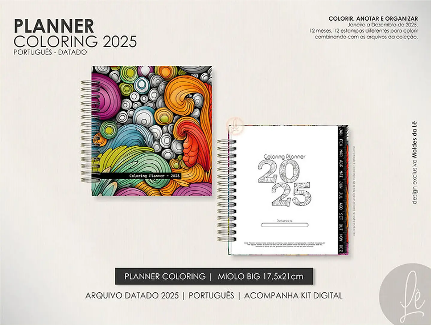 Arquivo Coleção Coloring em Português 2025 - MOLDES DA LÊ 3