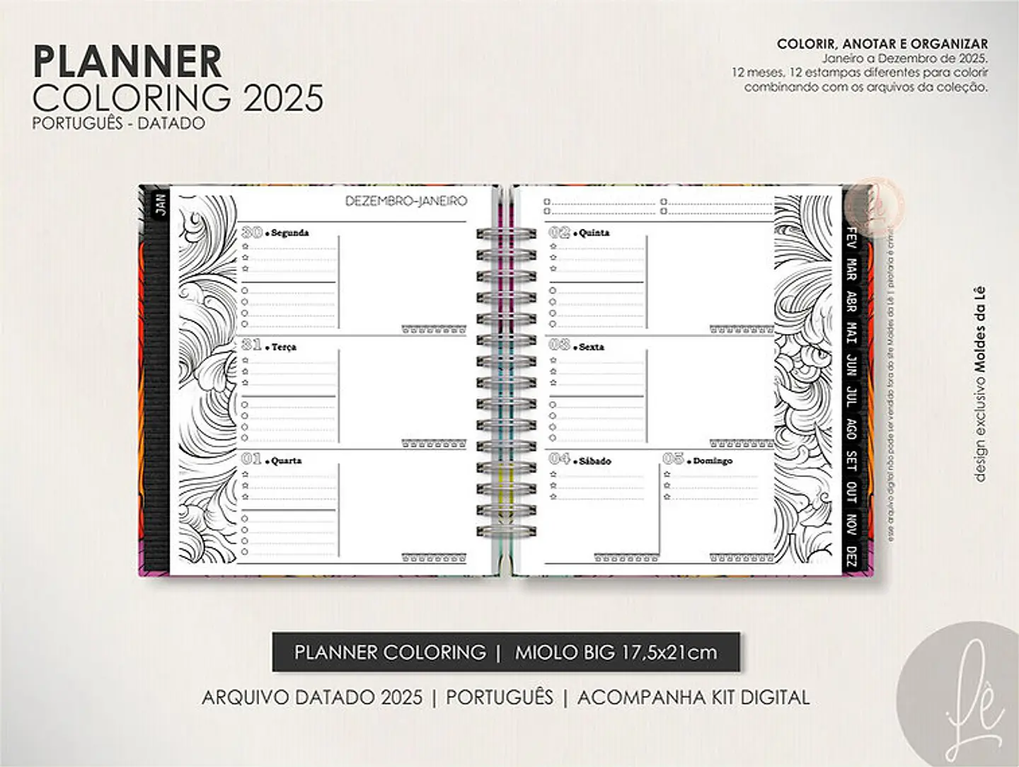 Arquivo Coleção Coloring em Português 2025 - MOLDES DA LÊ 4