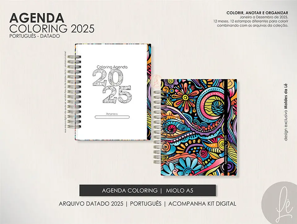 Arquivo Coleção Coloring em Português 2025 - MOLDES DA LÊ 6