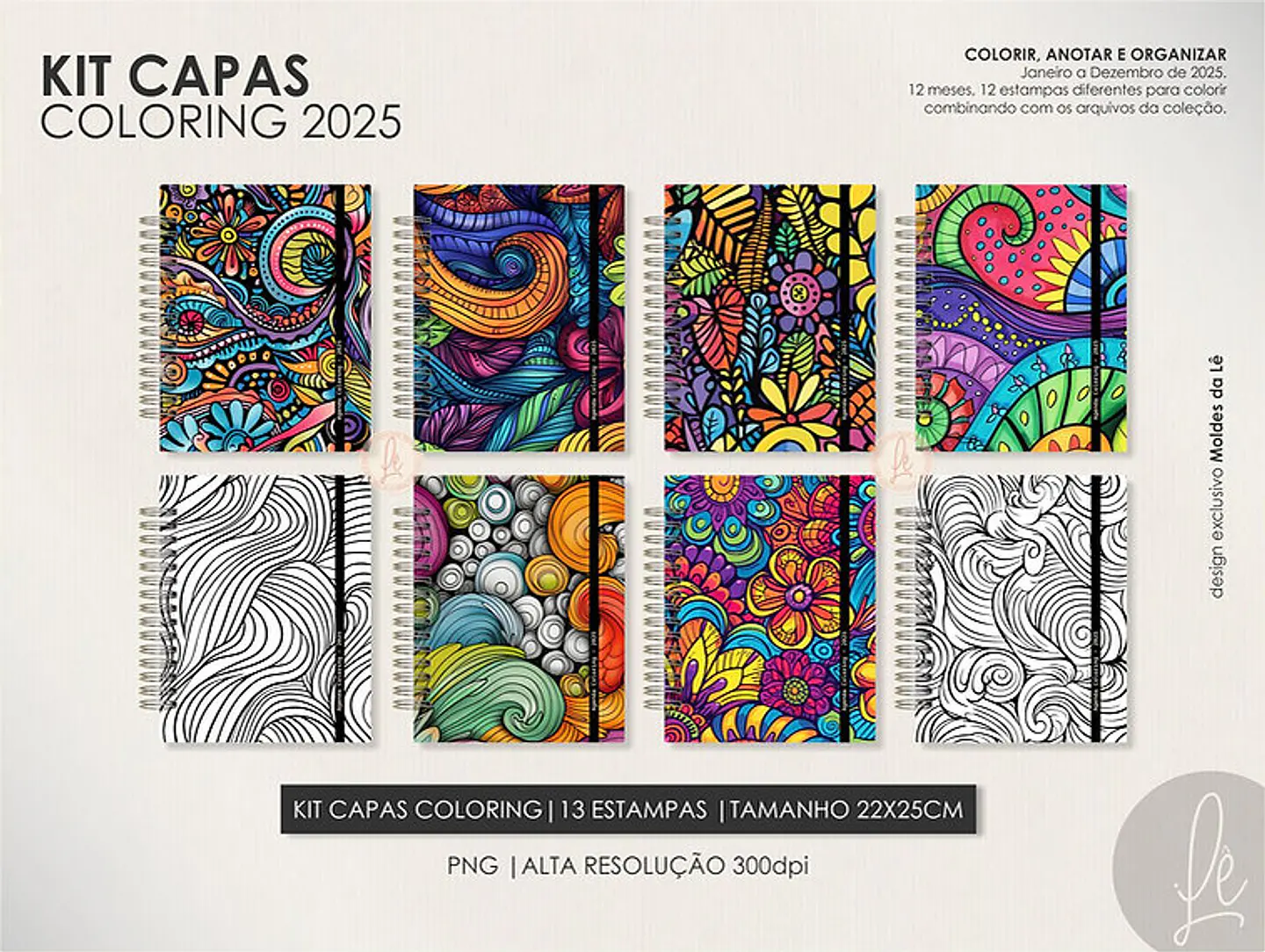 Arquivo Coleção Coloring em Português 2025 - MOLDES DA LÊ 9