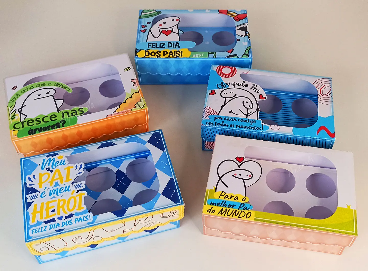 Arquivo de Corte Caixa 6 Doces Dia dos Pais Flork 1